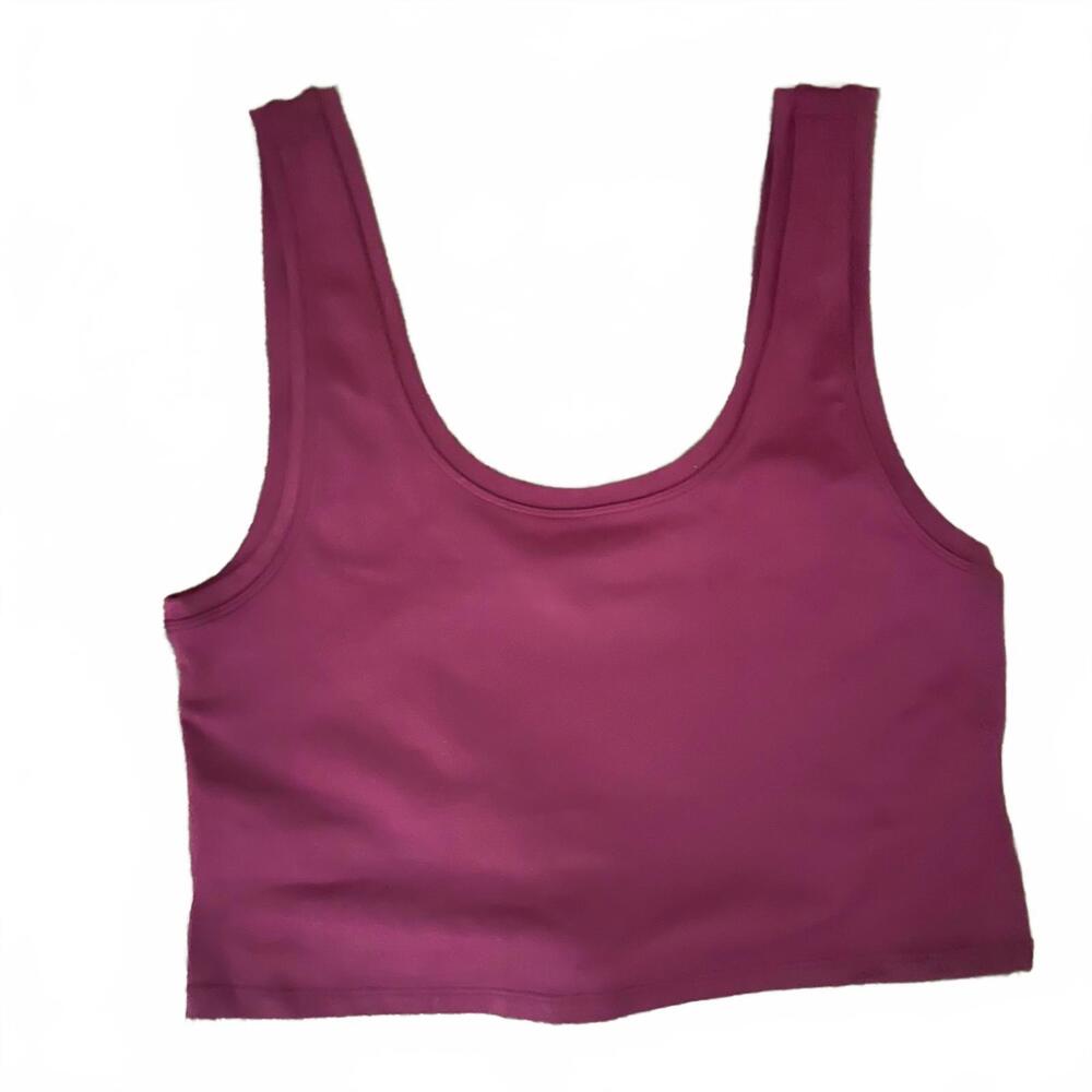 Terez, XL, Raspberry Purple, Cropped Bralette Sports Bra